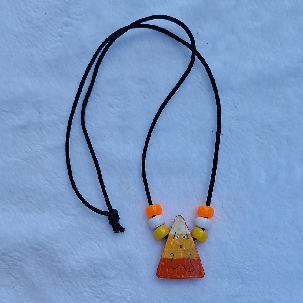 Charming Candy Corn Pendant Necklace for Kids